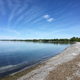 The Wellington Rotary public beach in Wellington, Prince Edward County, one of the smaller sandy beaches in the area.